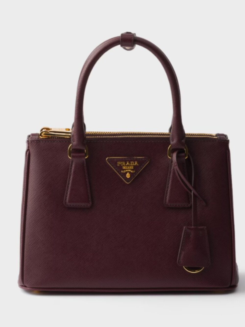 Prada Galleria Small Saffiano Leather Bag - Burgundy - Picture 7 of 7